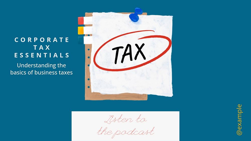 Tax essentials blog banner template, editable design