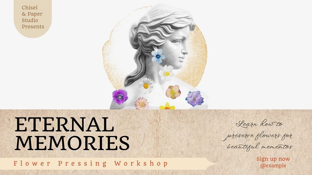 Eternal memories blog banner template, editable design