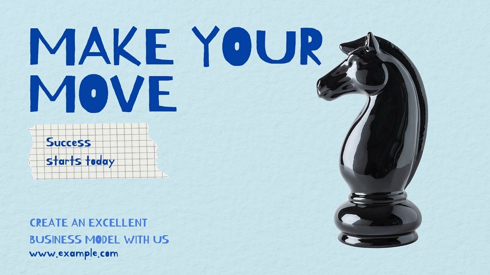 Make your move blog banner template, editable design & text