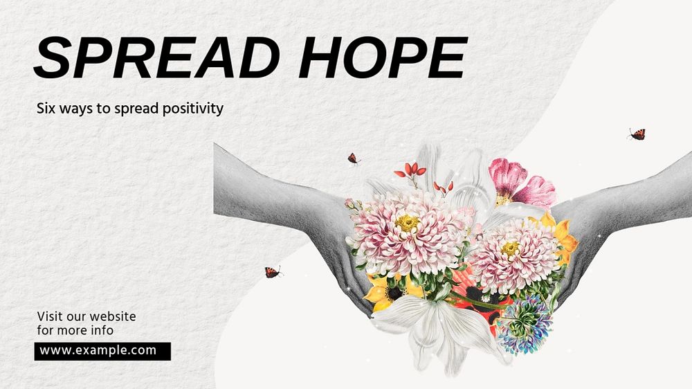 Spread hope design blog banner template, editable design & text