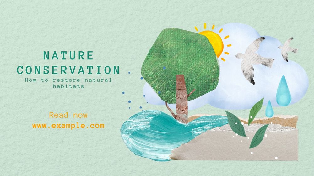 Nature conservation PowerPoint presentation template, editable design