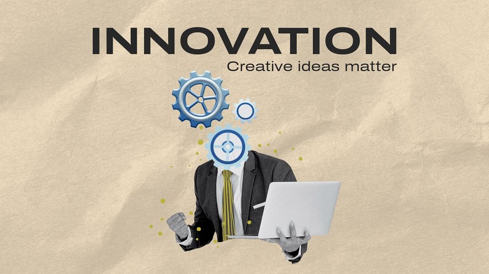 Business innovation YouTube thumbnail template, editable design