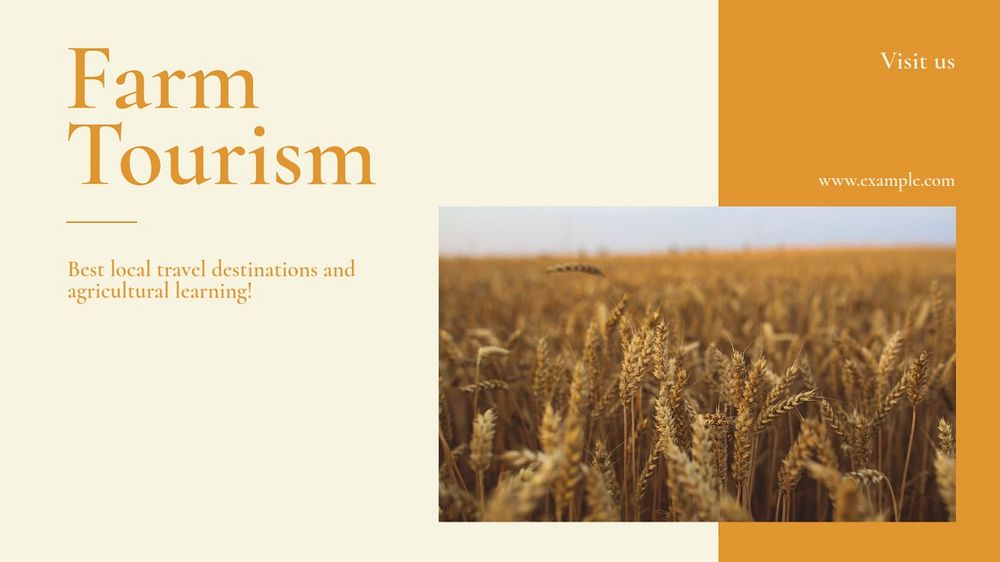 Farm tourism blog banner template, editable text & design