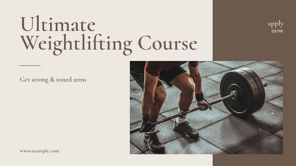 Bodyweight course blog banner template, editable text & design