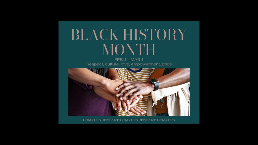 Black history month blog banner template, editable text & design