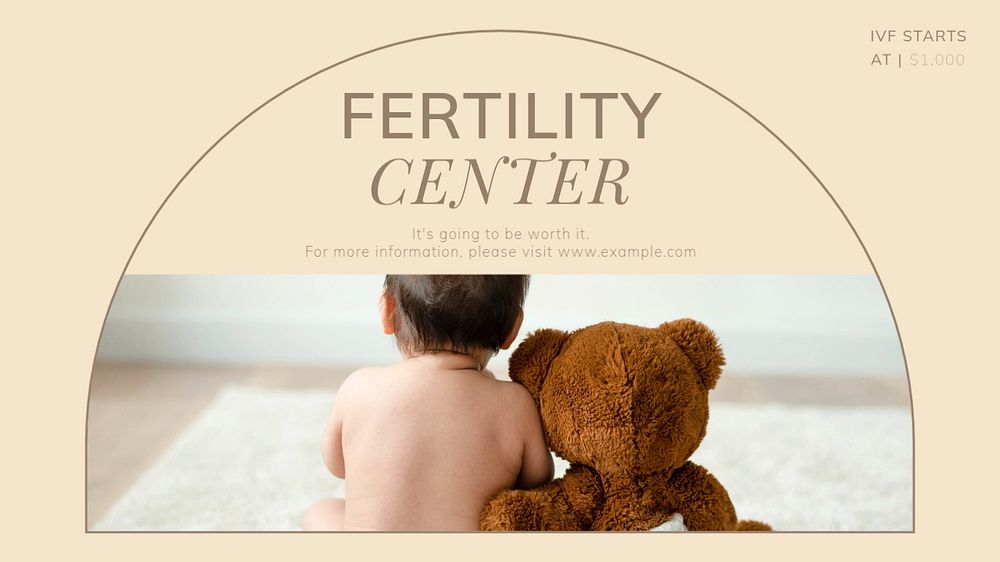 Fertility center blog banner template, editable text & design