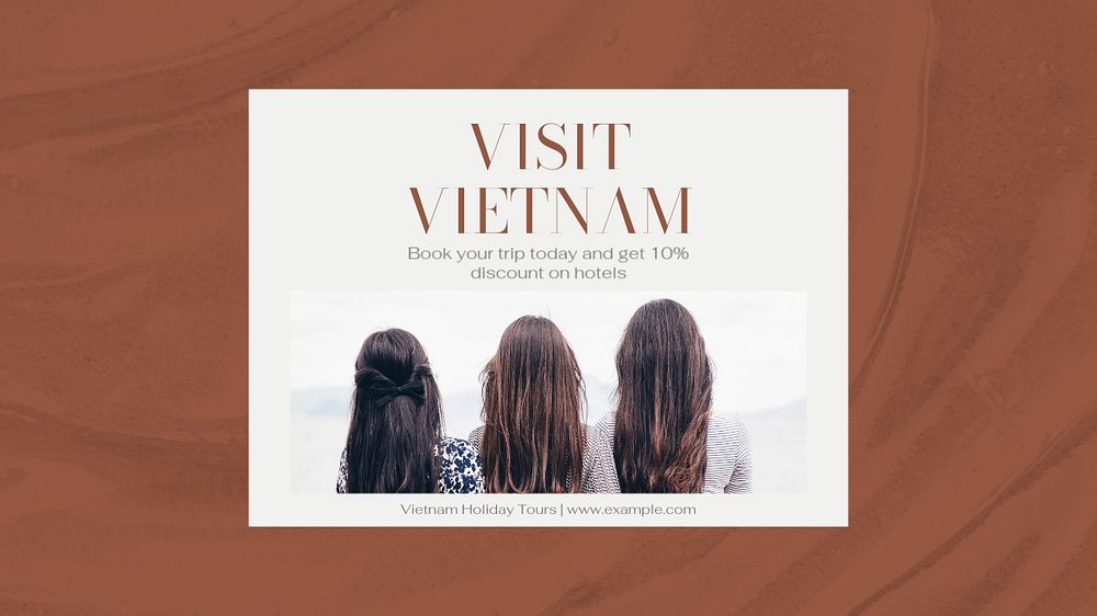 Visit Vietnam blog banner template, editable text & design