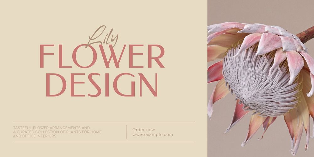 Florist Twitter ad template, editable text & design