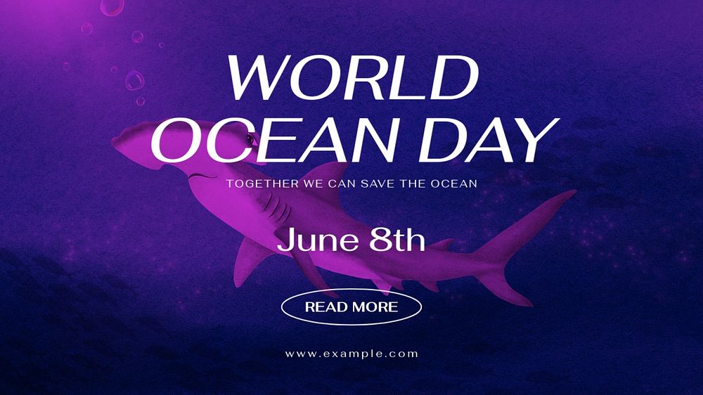 World Ocean Day blog banner template, editable aesthetic paint remix 