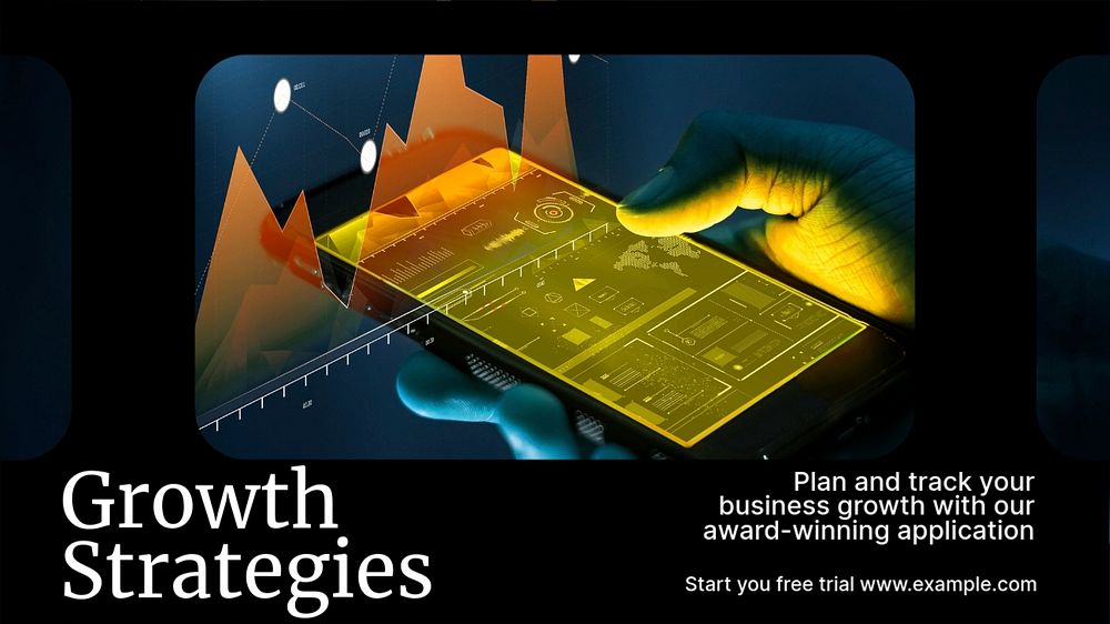 Business growth strategy blog banner template, editable ad