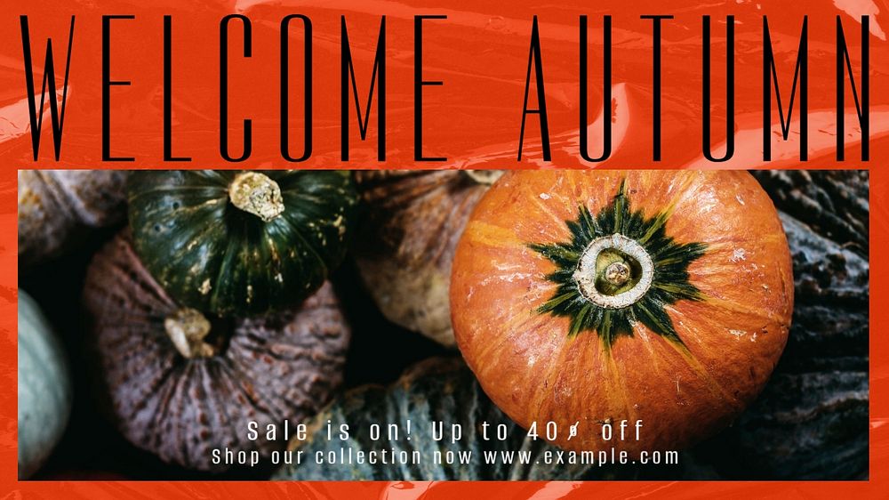 Autumn sale blog banner template, editable ad