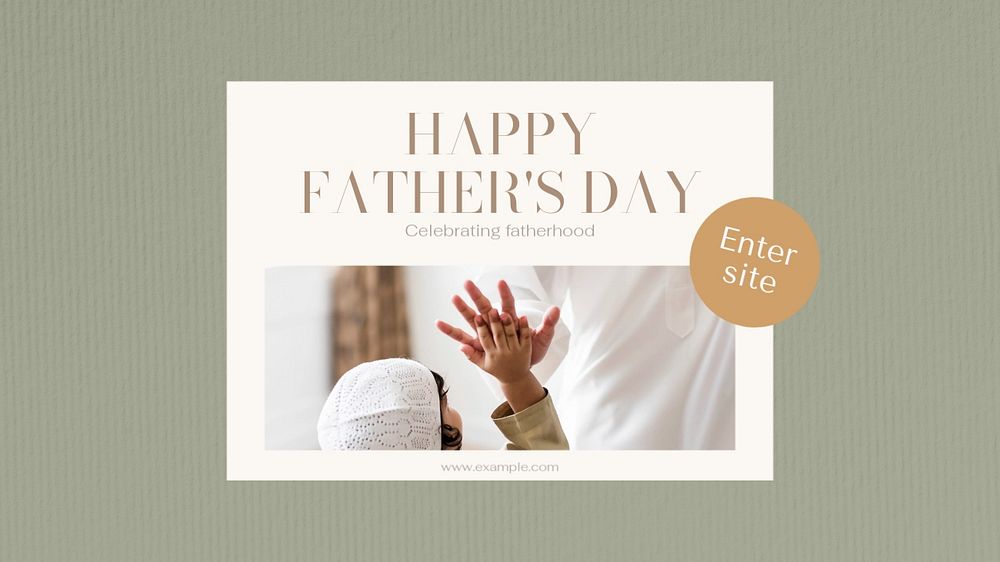 Happy father's day blog banner template, editable text & design