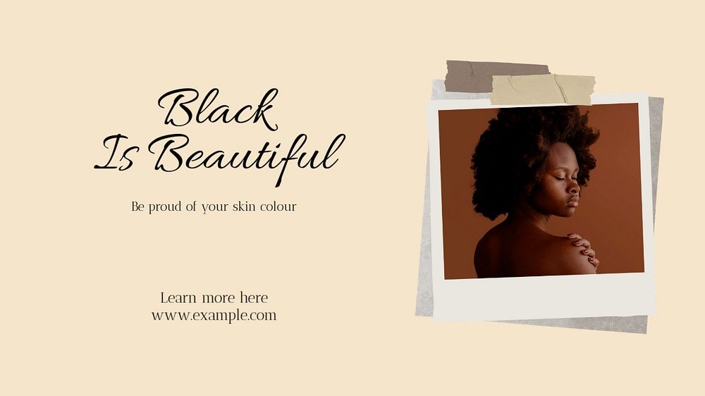 Love your skin colour blog banner template, editable text & design