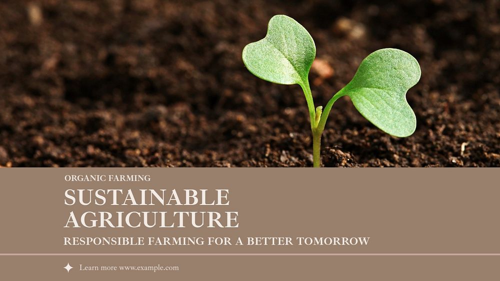 Sustainable agriculture blog banner template, editable text & design