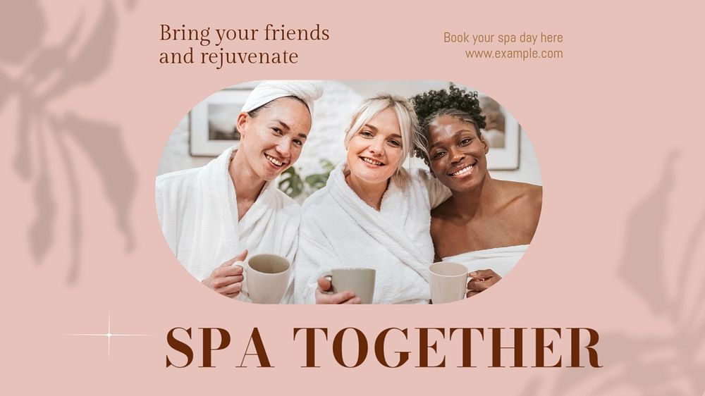 Spa package blog banner template, editable text & design