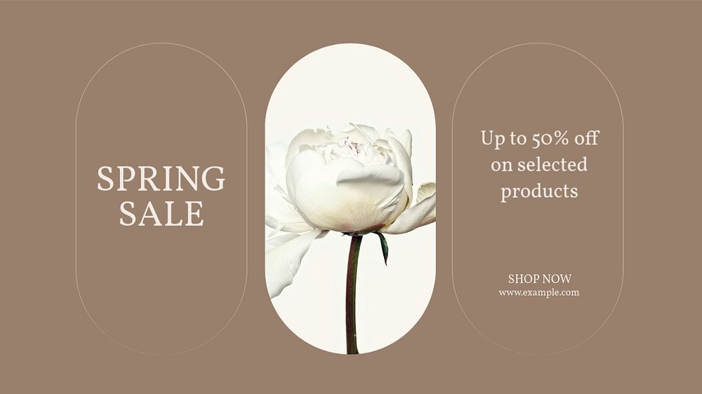 Spring sale blog banner template, editable text & design