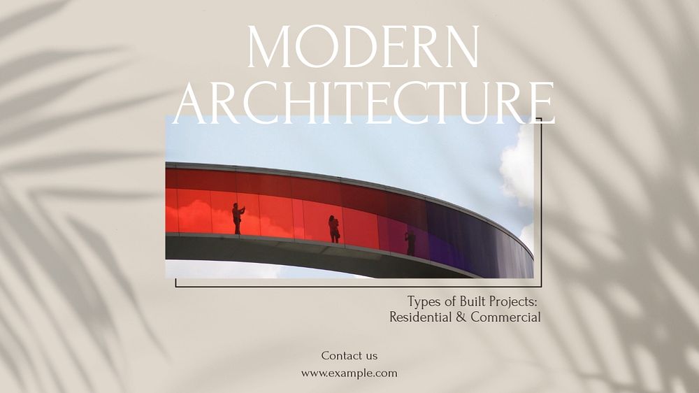 Modern architecture blog banner template, editable text & design