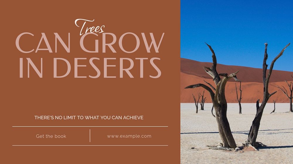 Desert blog banner template, editable text & design