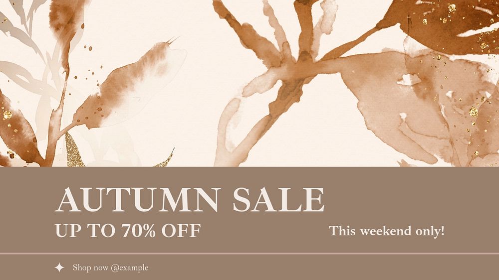 Autumn sale blog banner template, editable text & design