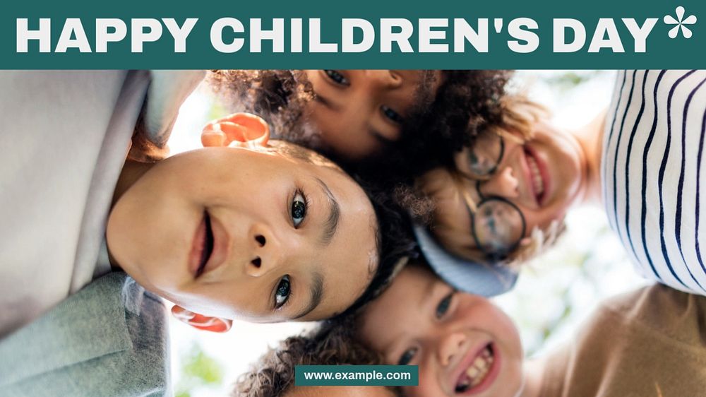 Children's day blog banner template, editable text & design