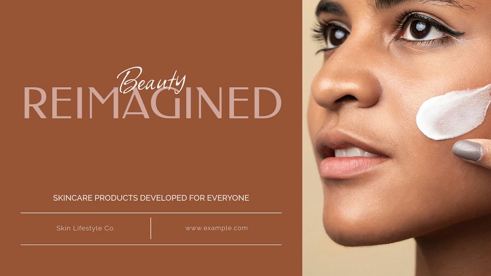 Diverse beauty blog banner template, editable text & design