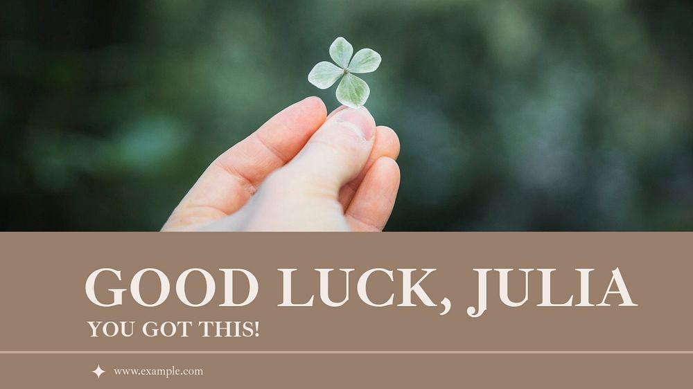 Good luck wish blog banner template, editable text & design