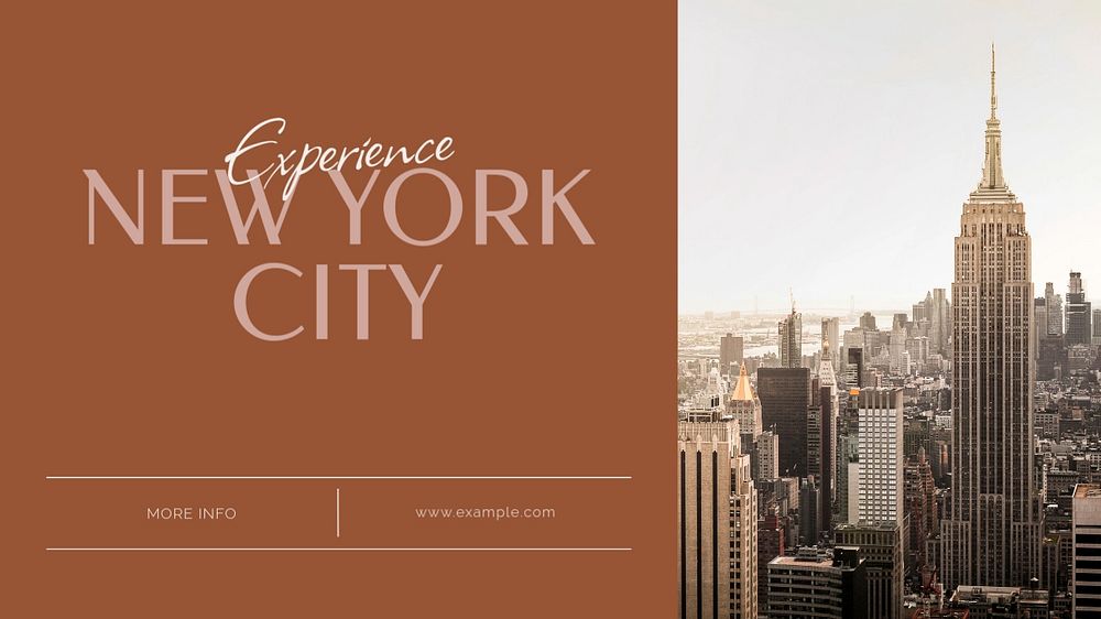 New York city blog banner template, editable text & design