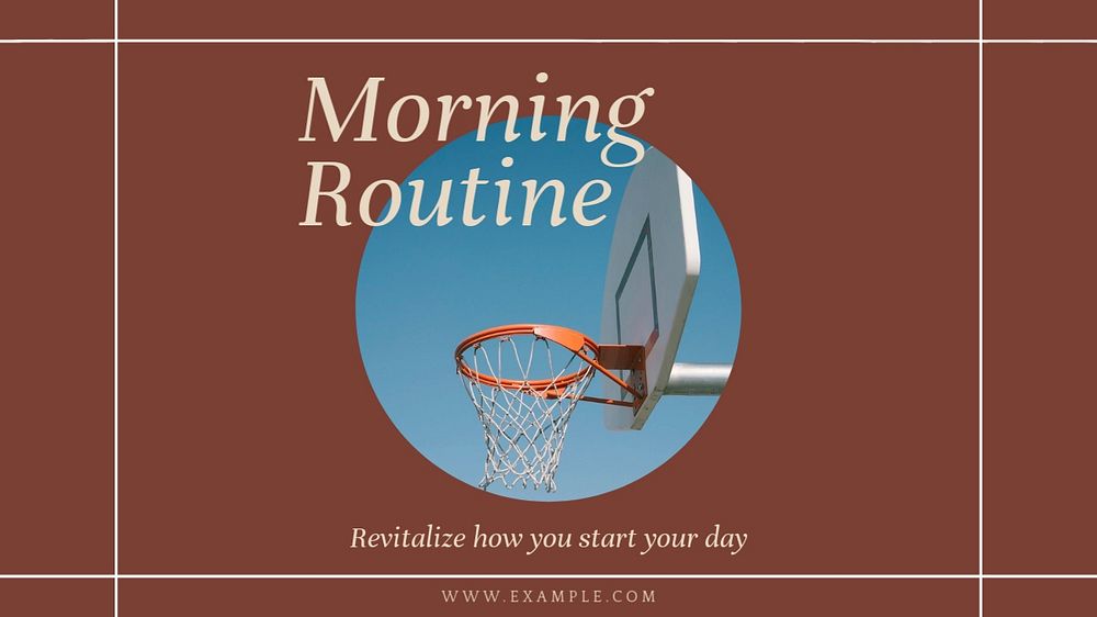 Morning routine blog banner template, editable text & design