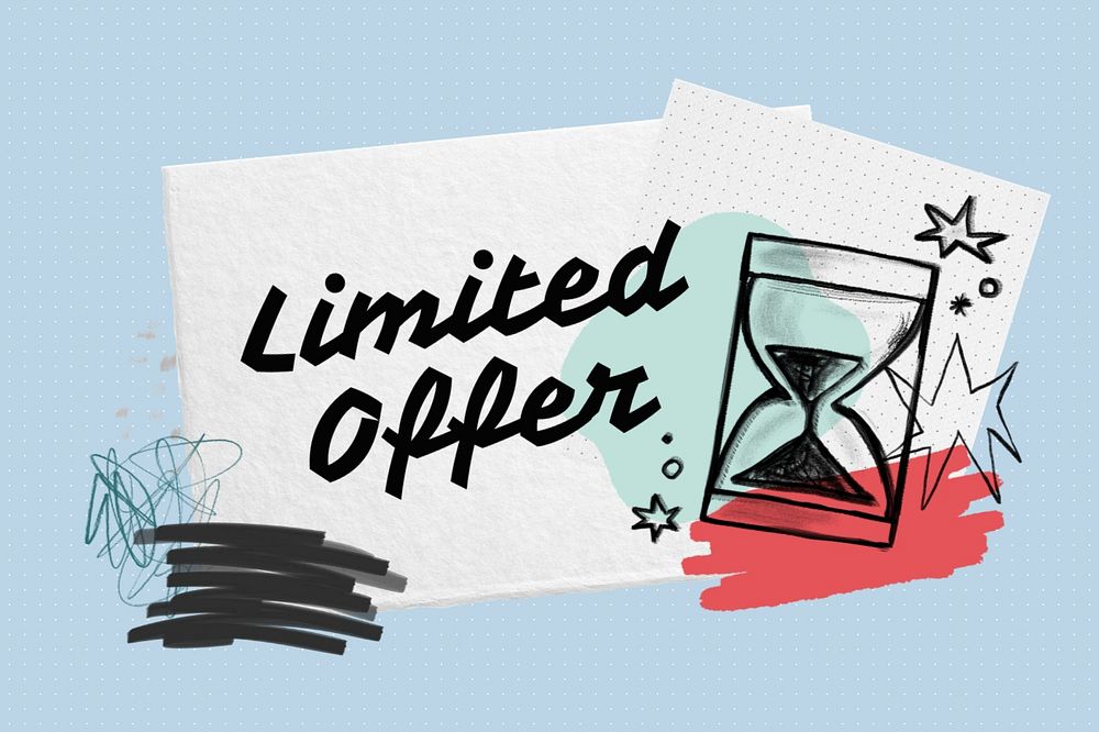 Limited offer word, editable design