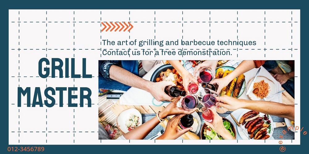 Grill Master Twitter post template, editable text