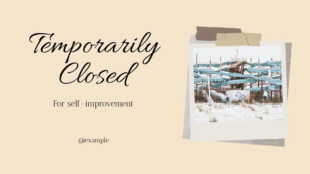 Self improvement blog banner template, editable text & design