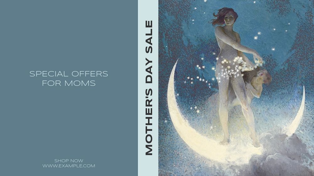 Mother's Day sale blog banner template, editable text & design