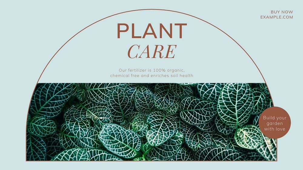 Plant care blog banner template, editable text & design