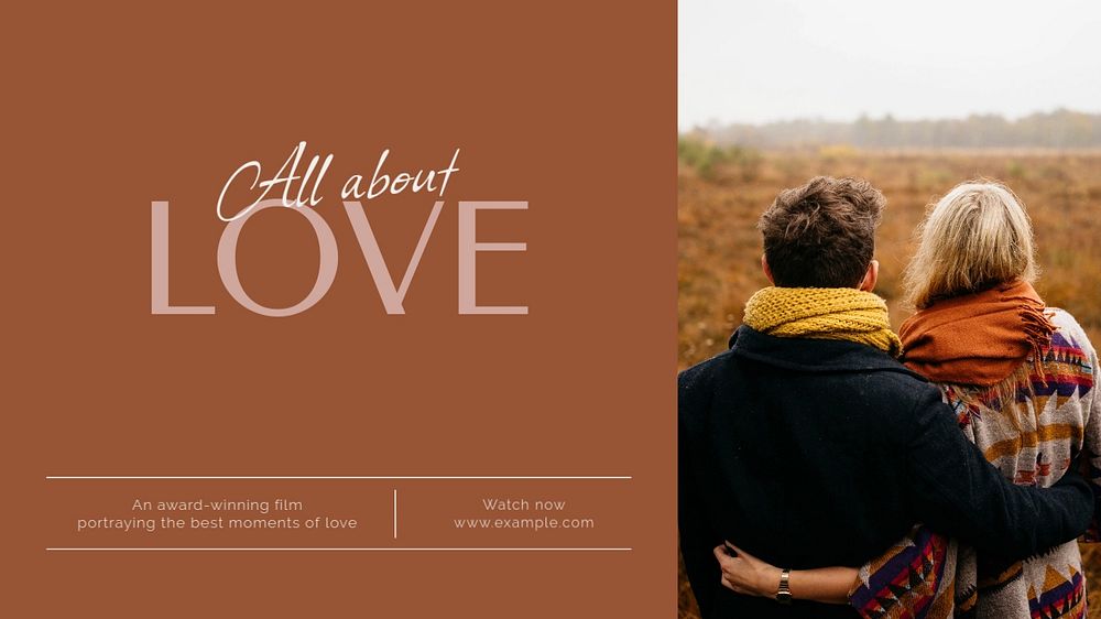 Love film blog banner template, editable text & design