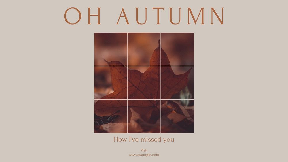 Autumn blog banner template, editable text & design