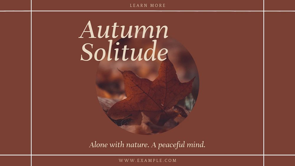 Autumn blog banner template, editable text & design