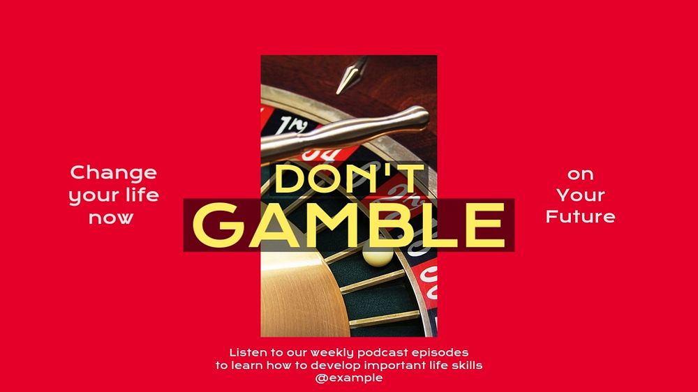 Gamble on future blog banner template, editable design