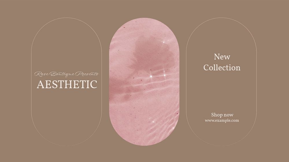 Aesthetic collection blog banner template, editable text & design