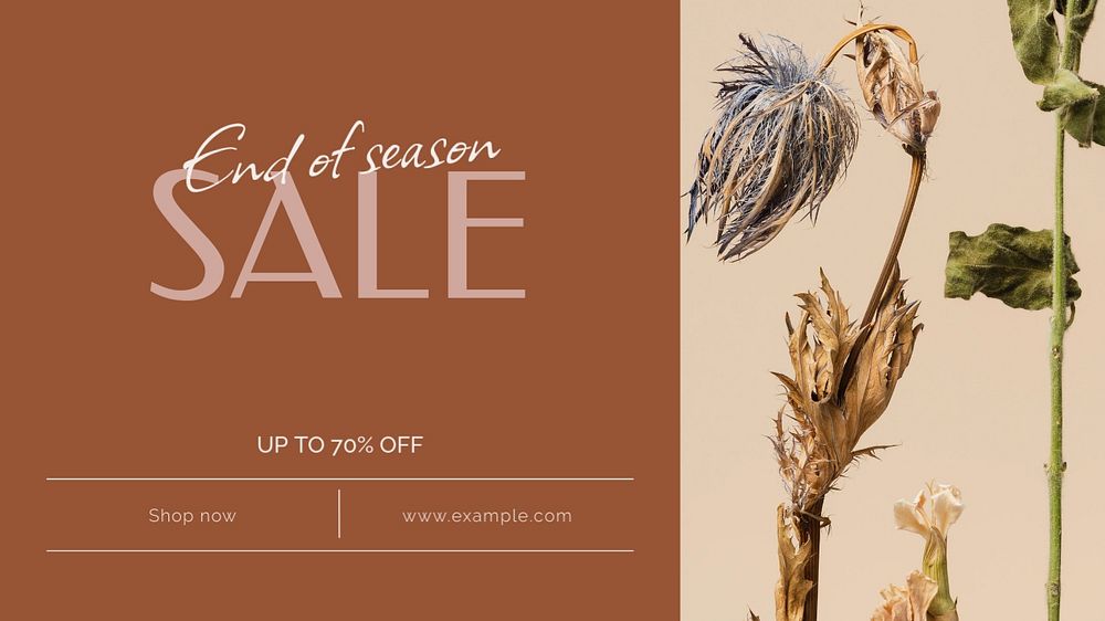 End of season sale blog banner template, editable text & design