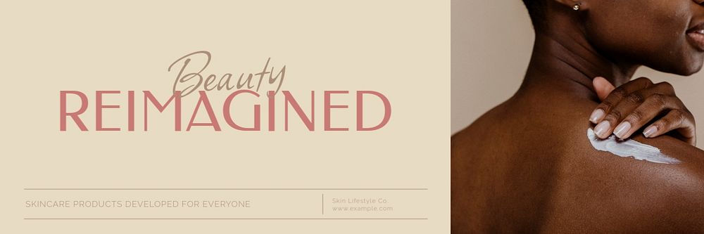 Diverse beauty email header template, editable design