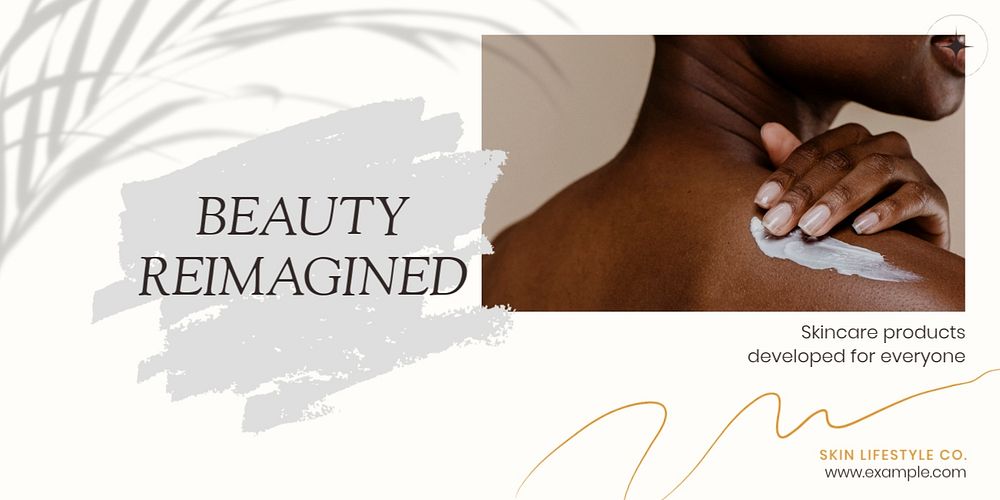 Diverse beauty Twitter ad template, editable text & design