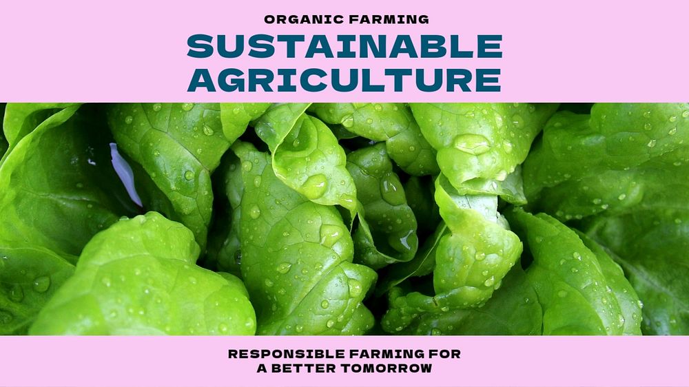 Sustainable agriculture blog banner template, editable design