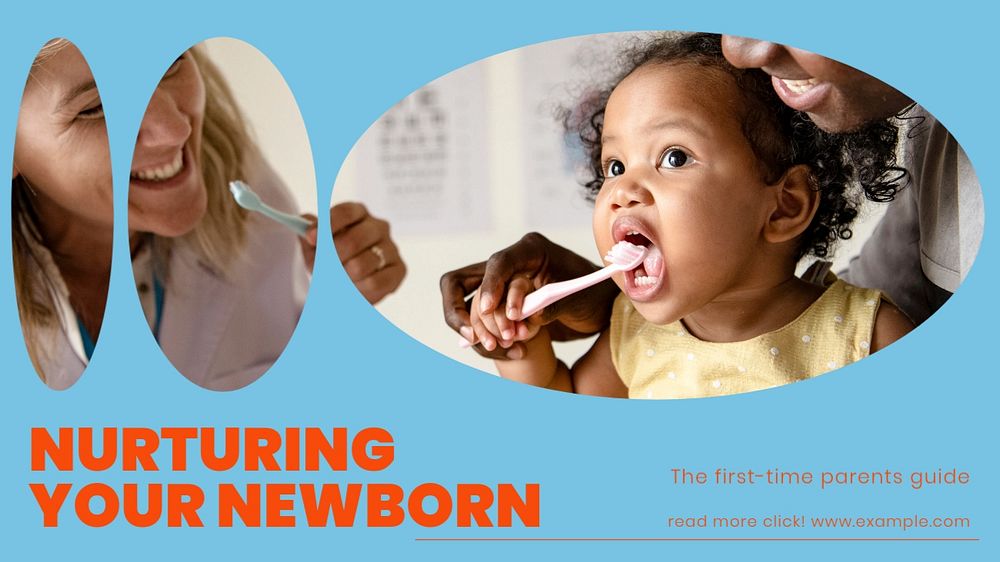 Newborn nurturing blog banner template, editable design