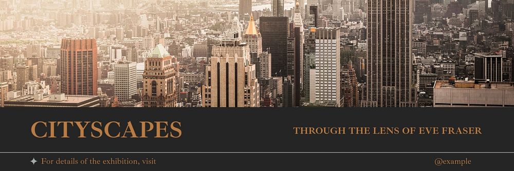 Cityscape email header template, editable design