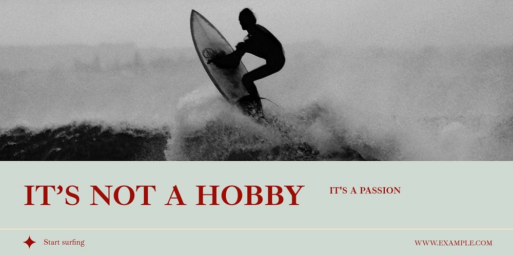 Hobbies Twitter ad template, editable text & design