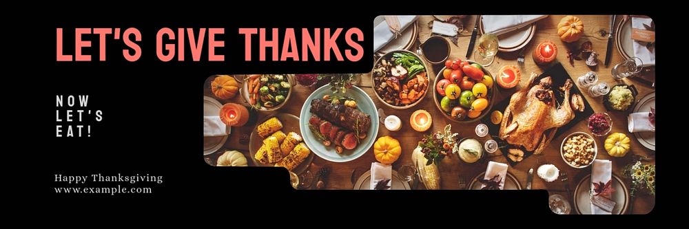Thanksgiving email header template, editable design