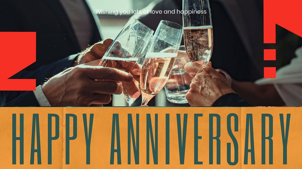 Happy anniversary blog banner template, editable design