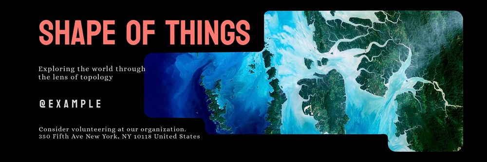 Shape of things email header template, editable design