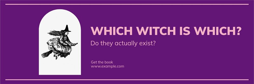 Witches email header template, editable design