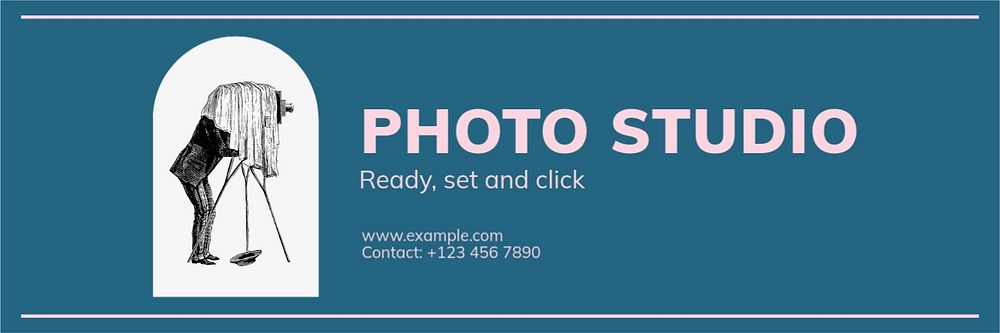 Photo studio email header template, editable design